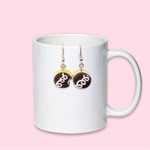Handmade Miniature Hostess Cupcake Earrings,Food Jewelry, Funny Novelty Earrings